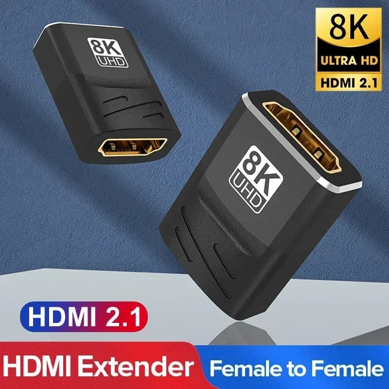 Extender HDMI 8K 60Hz 4K 120Hz Connettore femmina-femmina Convertitore di estensione cavo HDMI 2.1 Accoppiatore adattatore compatibile HDMI