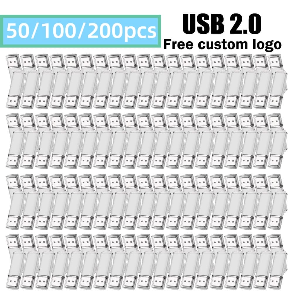 Chiavetta USB 2.0 in Metallo da 4GB, 8GB, 64GB, Prezzo all'Ingrosso, 50/100/200 Pezzi, Pendrive con Logo Gratuito, Regalo Impermeabile, U-disk