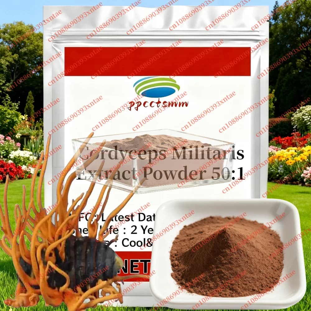 Estratto di Cordyceps Militaris per sigillatura professionale in fabbrica e confezione personalizzata per polvere di evidenziatore per corpo e viso