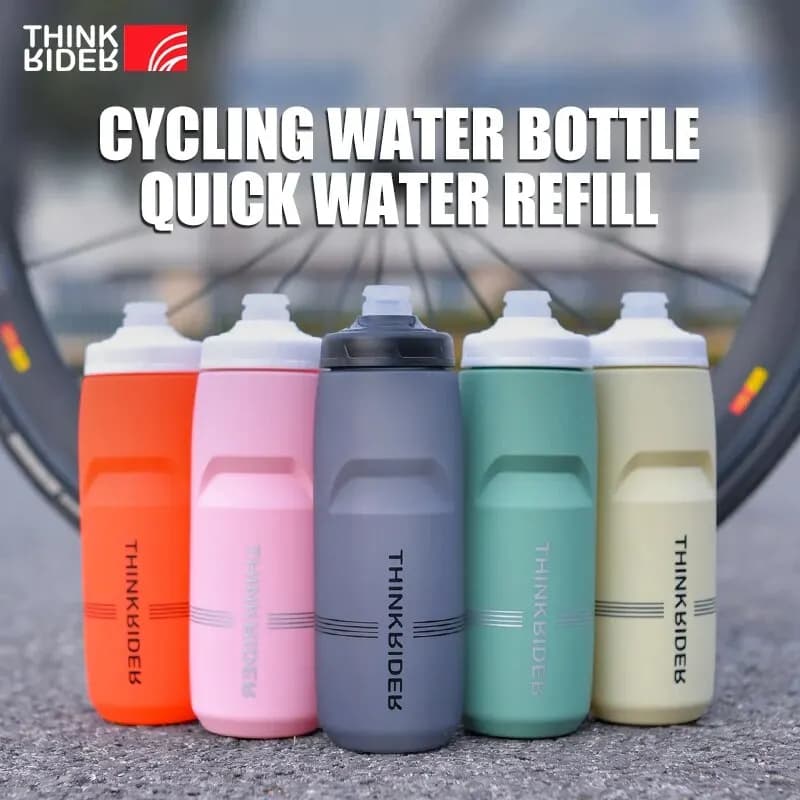 ThinkRider 620ml/750ml Bicycle MTB Road Bike Water Bottle Outdoor Sports Plastic Portable Large Capacity Cycling Drink