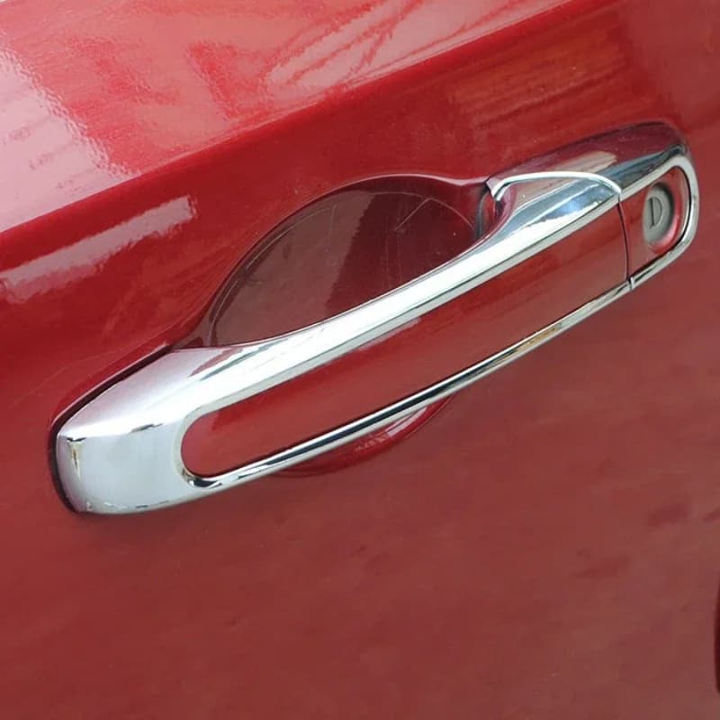For Jeep Compass 2007-2015: 4-Piece Door Handle Trim Frame - ABS Material, 3M Adhesive & No Tools