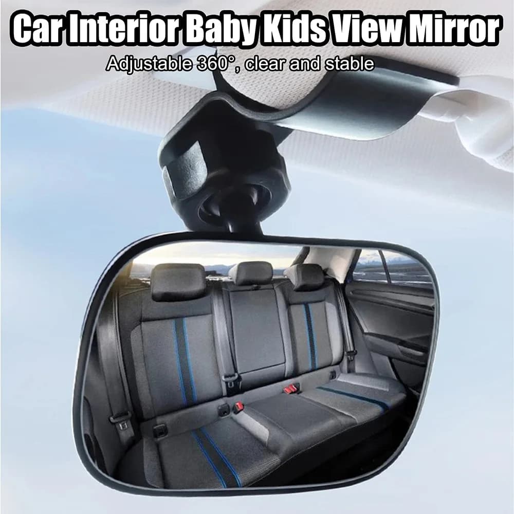 Specchietto Retrovisore per Auto con Rotazione a 360°, Regolabile, per Bambini, 2 in 1, Ornamento Universale, Mini Monitor di Sicurezza, Accessori Auto