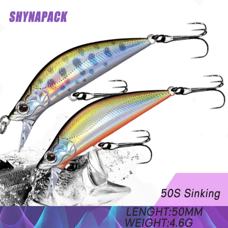 Laser Lento Misto Minnow Richiamo di Pesca Set Wobblers Crankbaits Isca Esca Dura Artificiale Carpa Mini Esche Da Pesca Attrezzatura da Pesca