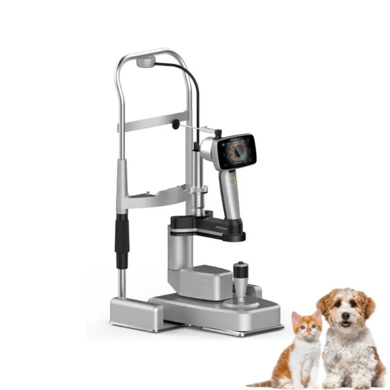 Attrezzatura veterinaria portatile Lampada a fessura digitale Lampada a fessura portatile Macchina per test oculare Microscopio veterinario