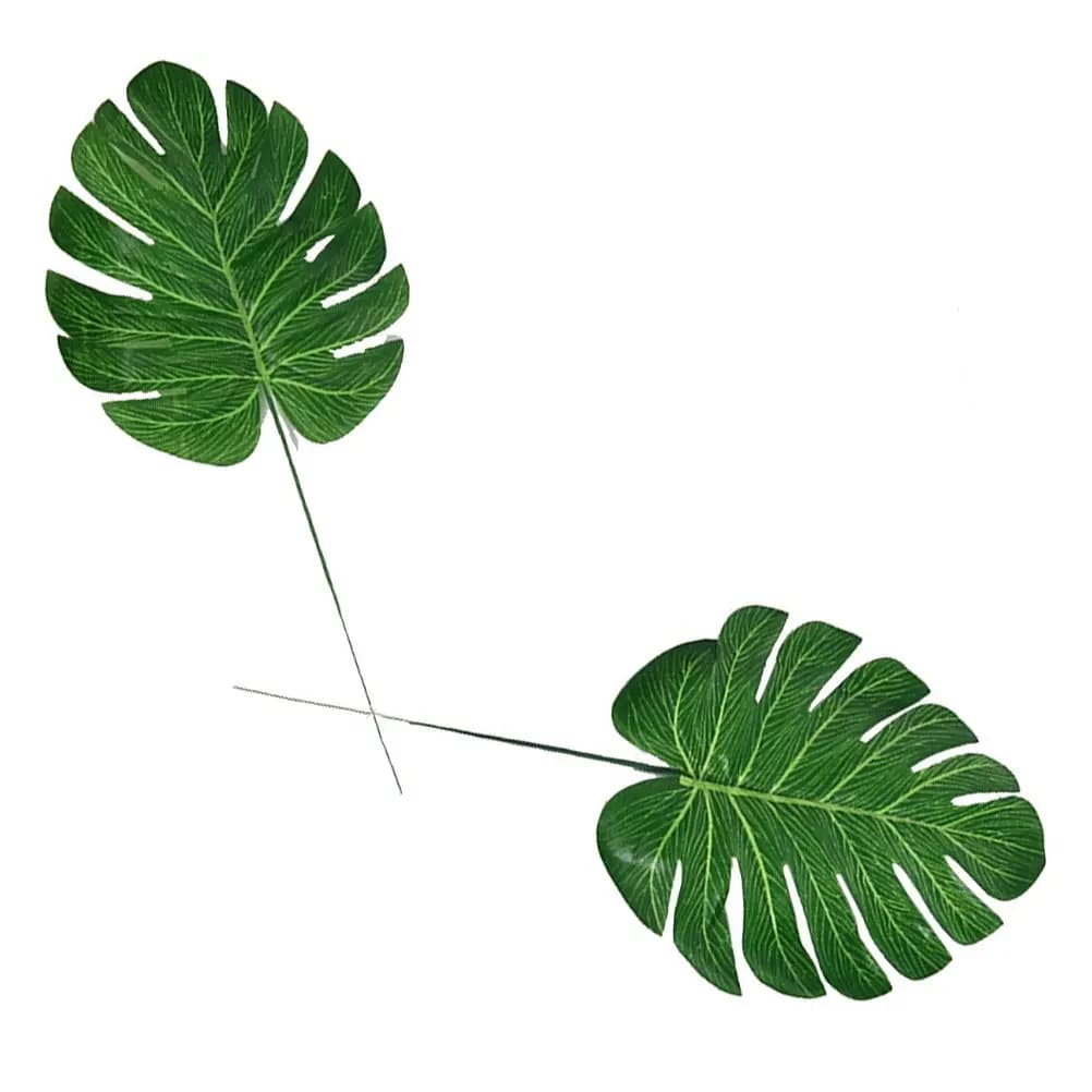 10Pcs Artificial Monstera Plant Leaves High Simulation Tropical Leaf Decorations Home Garden Balcony Office Flower Arrangement