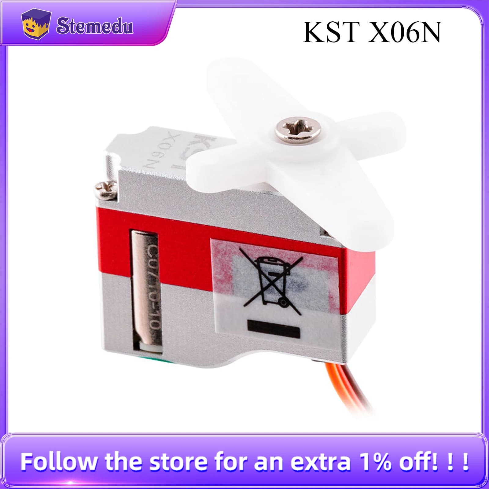 KST X06N V6.0 1.8kg Coppia HV Micro Digital Metal Gear Servomotore per Drone FPV Ad alte prestazioni RC Aliante Elicottero Aereo