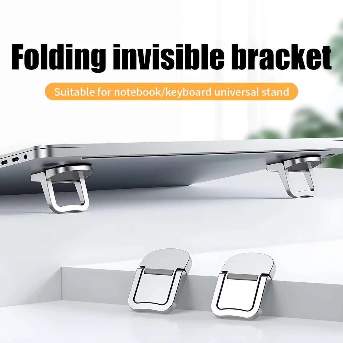 2 Pezzi Supporto per Laptop Portatile, Staffa per Notebook da Gioco, Supporto Rialzato Mini Invisibile, Piedini per Tastiera, per Ufficio e Casa