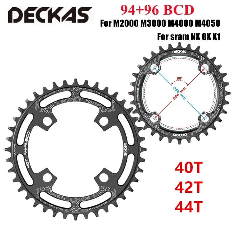 DECKAS 96BCD bicicletta simmetrica 40T 42T 44T MTB bici Corona per Alivio MT300 M2000 M3000 M4000 M4050 GX NX