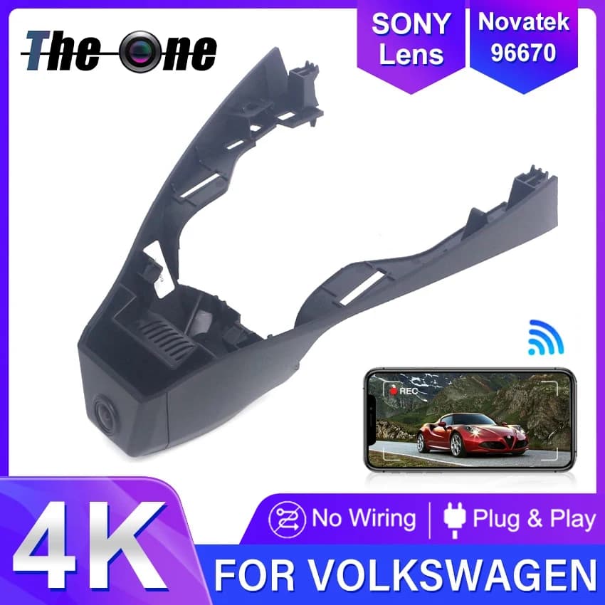 For Volkswagen T-Roc T Roc Troc 2017-2024 Plug and Play 4K Dashcam Wifi Dash Camera Dash Cam for Car Vehicle Video Recorder