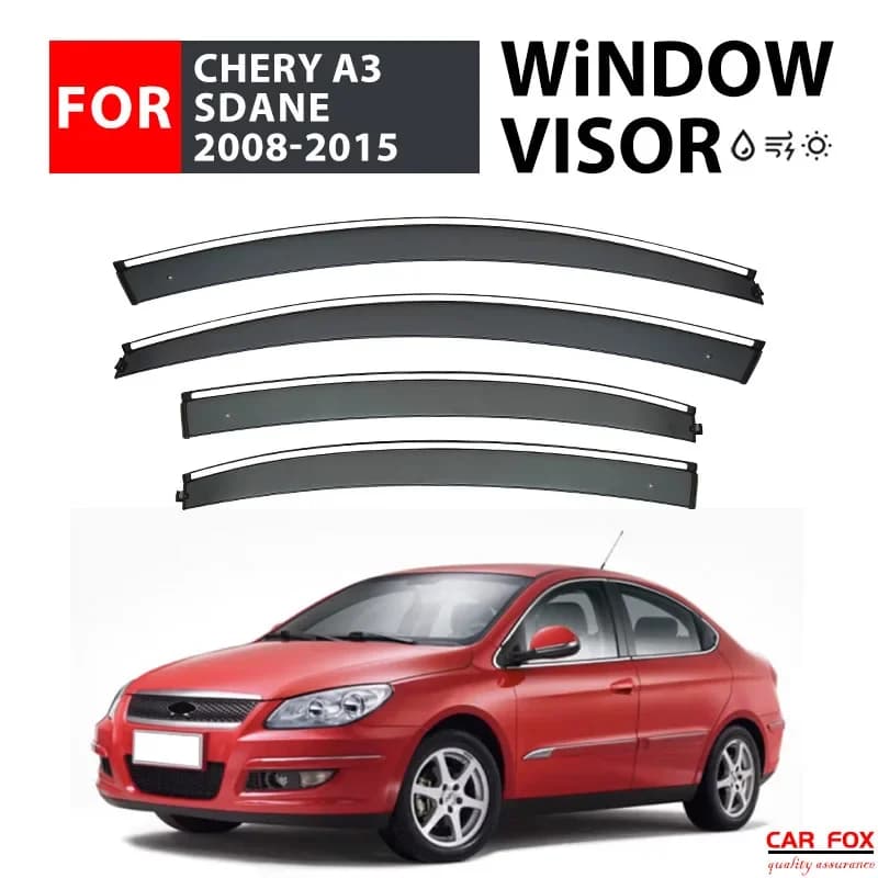 Per Chery A3 Hatchback Sedan: Deflettori Finestrino Auto, Tendine Parasole Antivento, Protezioni Antipioggia per Finestrini Laterali, Accessori Auto, Kit Carrozzeria