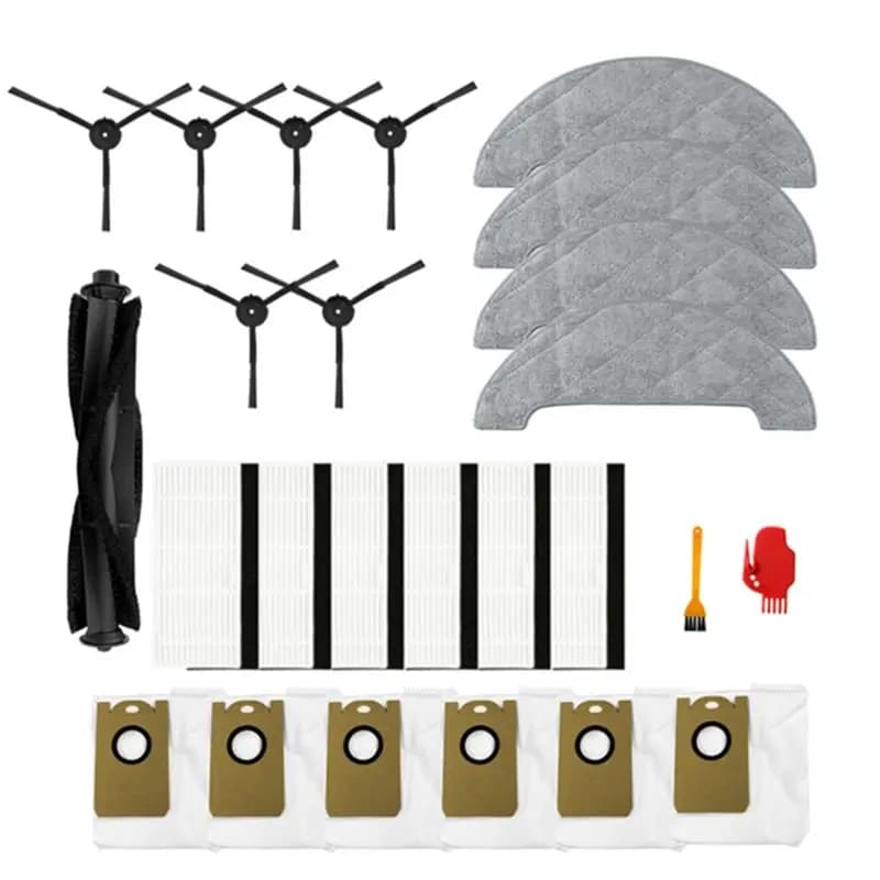ABJI - Kit di Accessori e Ricambi per Robot Aspirapolvere Xiaomi Viomi S9: Spazzola Principale, Spazzole Laterali, Filtro HEPA, Sacchetto Raccoglipolvere, Panni Lavapavimenti