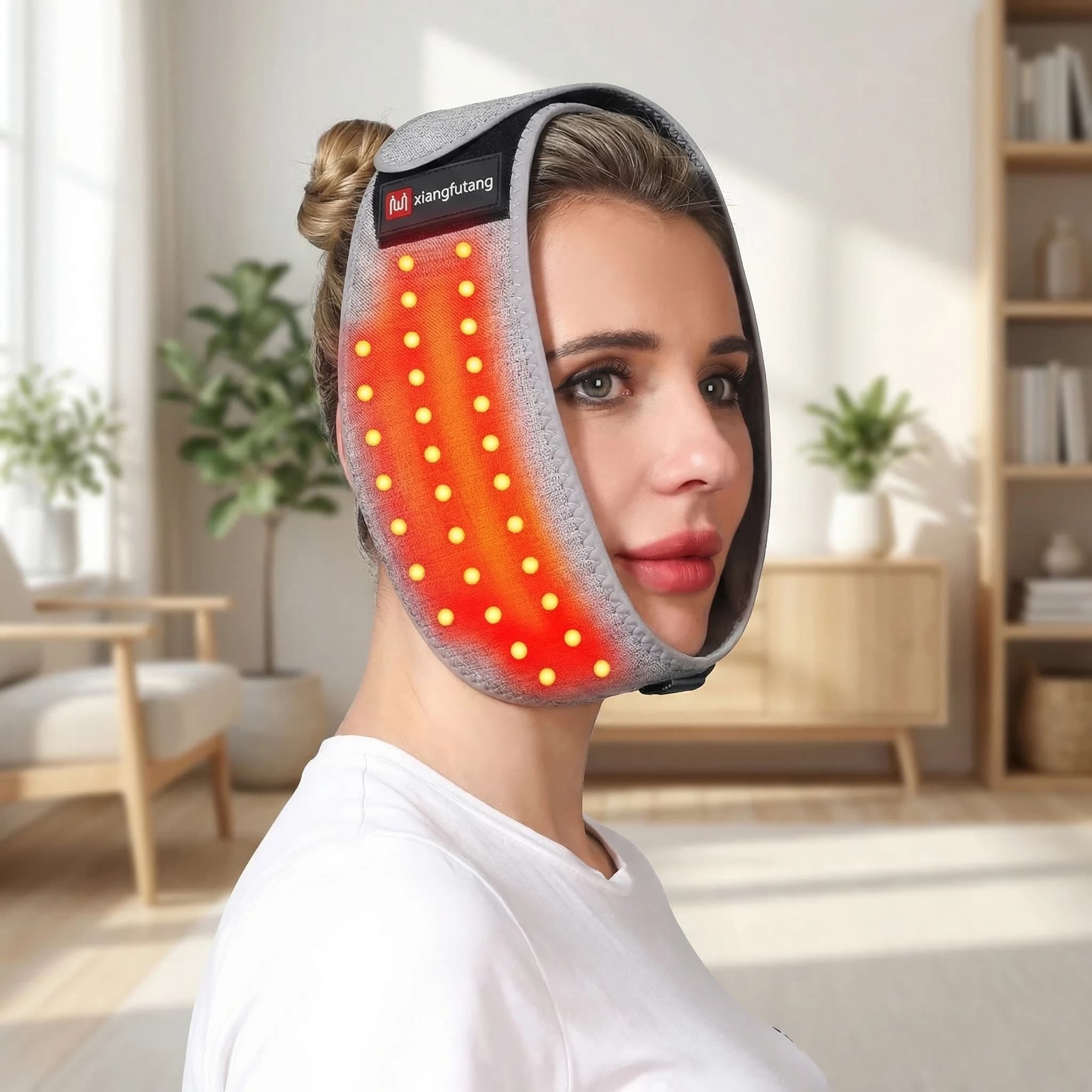 Red Light Heating Pad Wearable Face Heating Pad for Jaw Pain Relief Oral Facial Surgery Chin Wisdom Teeth Recovery