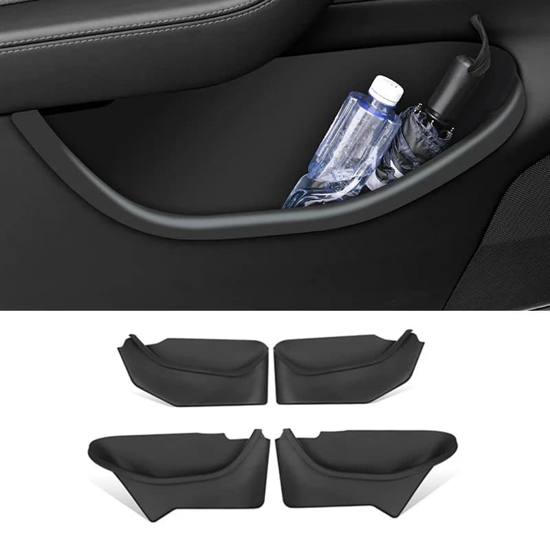 Per Tesla Model Y Juniper 2025: Scatola portaoggetti laterale per portiera auto in TPE, organizer per vano portaoggetti anteriore e posteriore, accessori auto