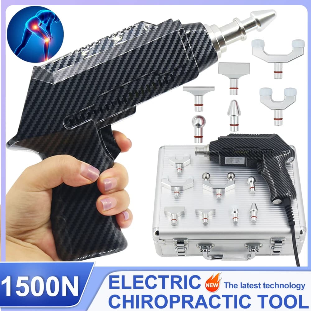 Electric Correction Gun Spinal Adjustable Instrument Impulse Spine Cervical 1500N Massager Chiropractic Adjusting Tools 2026 New