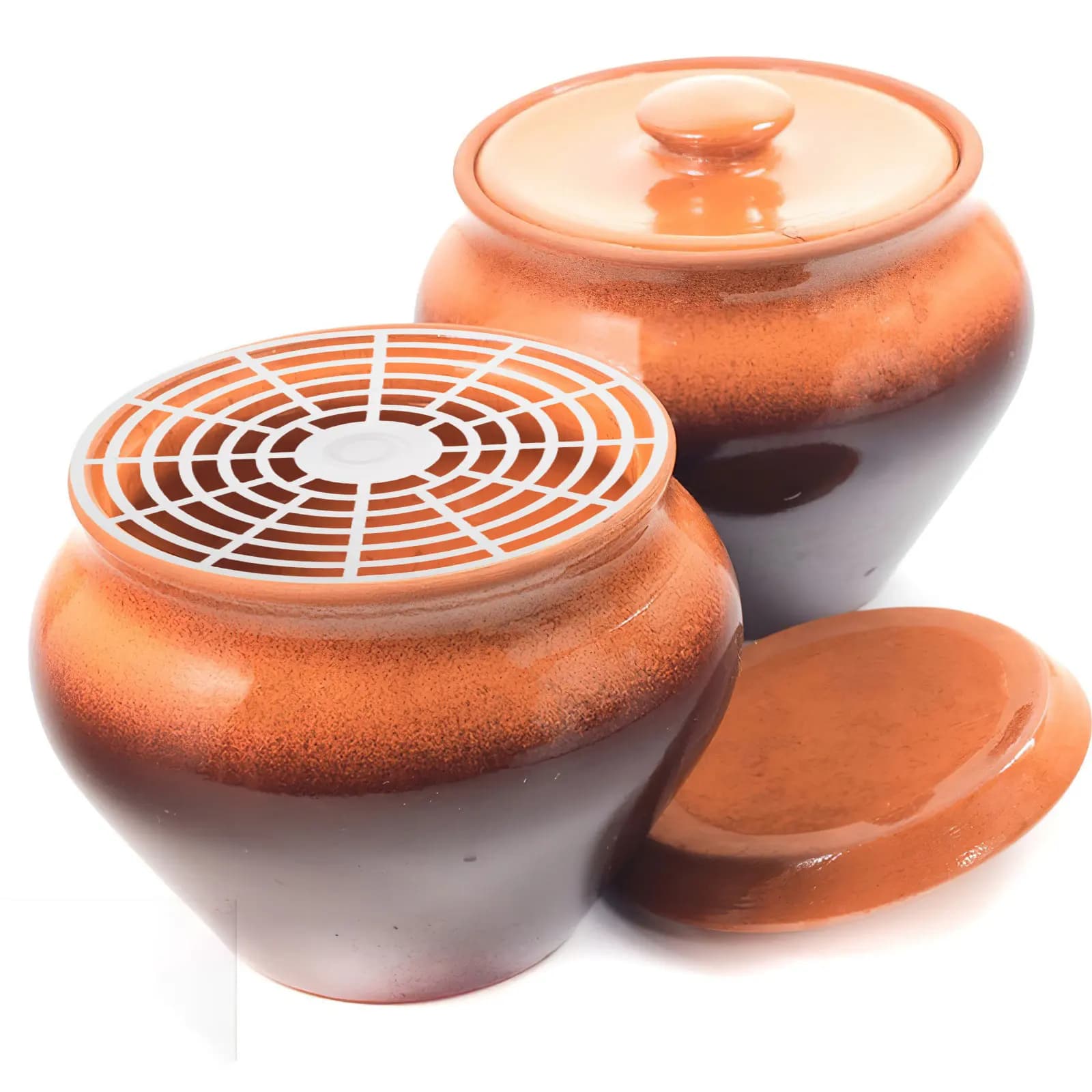 Set di 5 Piastre di Pressione per Barattoli di Sottaceti, Pesi in Plastica a Rete per Fermentazione, Accessori per la Conservazione Domestica di Verdure