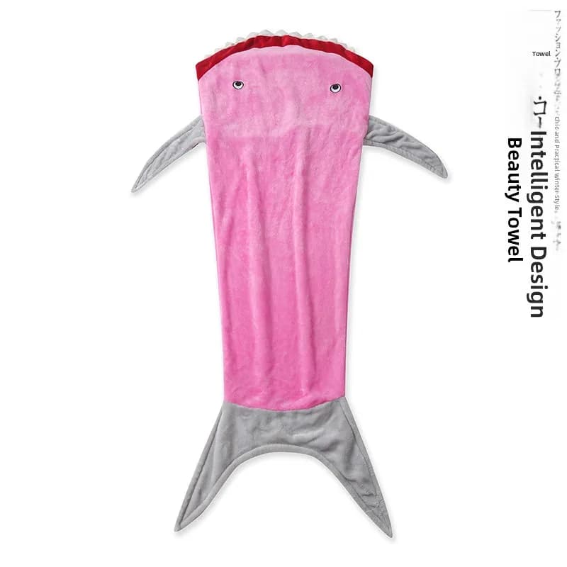 Winter Coral Fleece Sleep Bag Parent-Child Cartoon Embroidery Casual Warm Anti-Kick Cover Blanket Comfortable Leisure Women's...