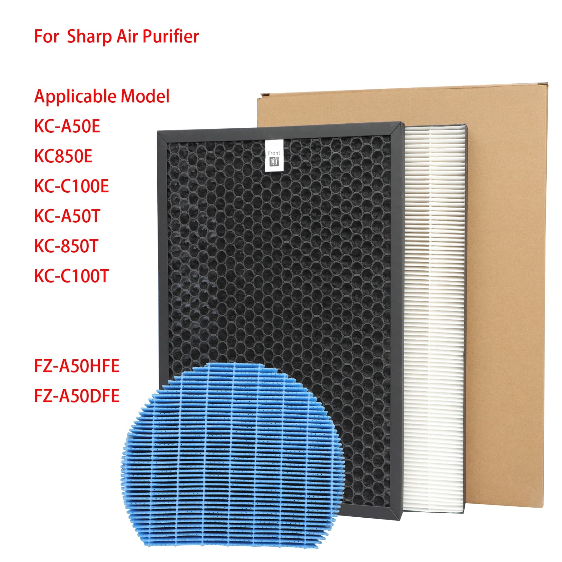 FZ-A50HFE FZ-A50DFE Filtro al carbone HEPA per purificatore d'aria di ricambio per Sharp KC-A50E KC850E KC-C100E KC-A50T KC-850T KC-A50J-W
