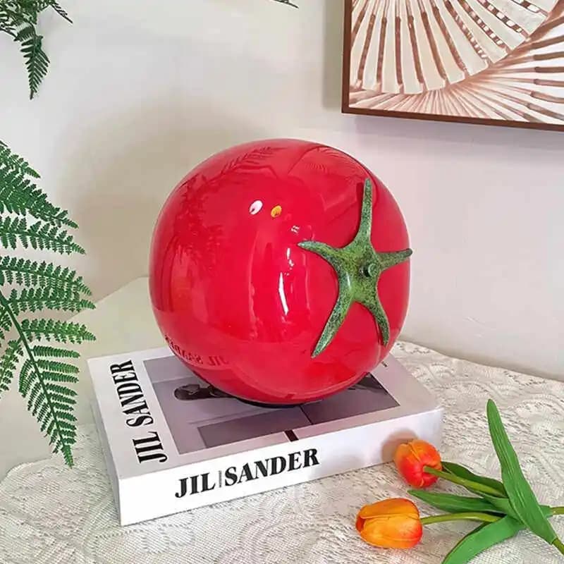 Lampada da notte creativa a forma di pomodoro, lampada da scrivania di alta gamma a forma di pomodoro, ornamento decorativo da comodino per camera da letto.