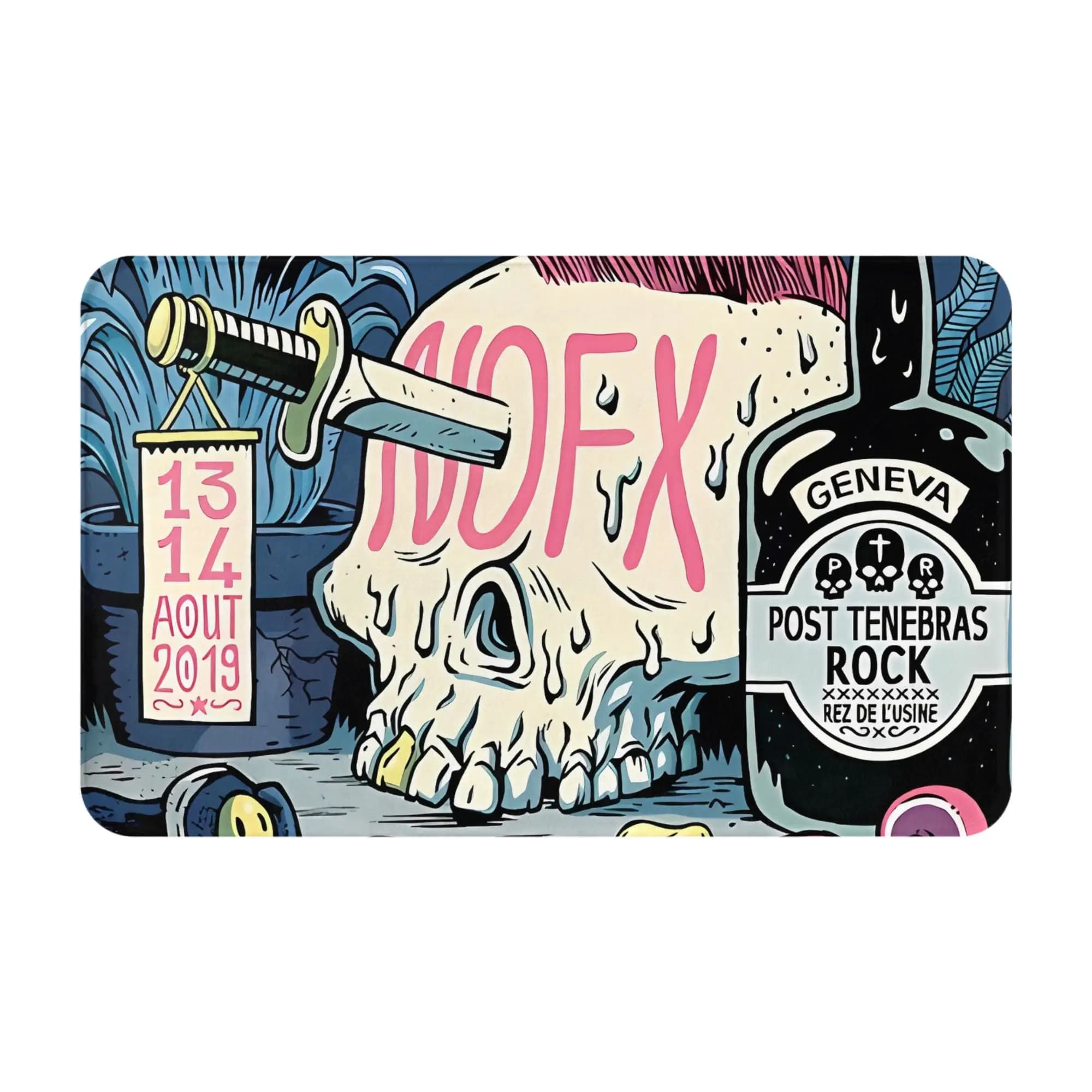 NOFX Punk In Drublic World Tour Decorazioni natalizie Tappetino da bagno NOFX Band Doormat Tappeto da cucina Tappeto per porta d'ingresso Decorazioni per la casa