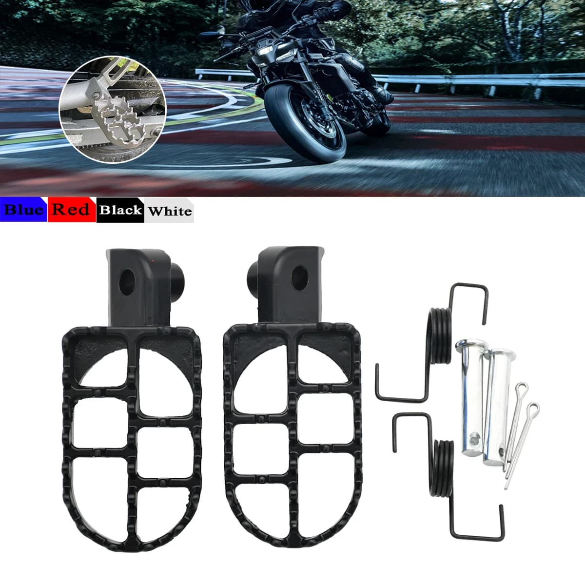 Poggiapiedi per Moto Yamaha PW50 80 TW200, XR50R, CRF50, CRF70, CRF80, CRF100F e Moto Cinesi Dirt Pit Bike