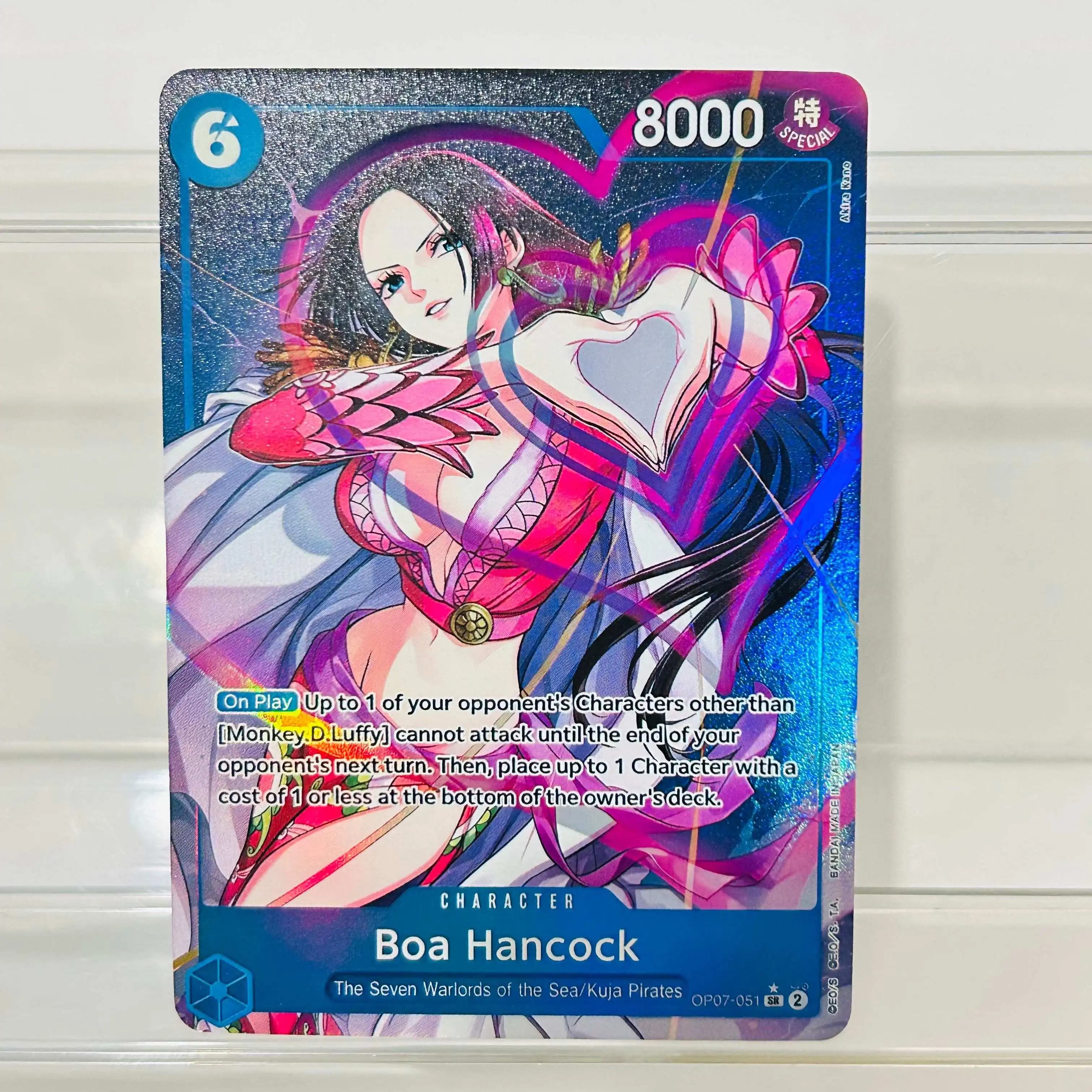 One Piece Boa Hancock OP07-051 SR Card EN Version Holographic Texture Cards Perfect Condition DIY Premium Anime Collection Card