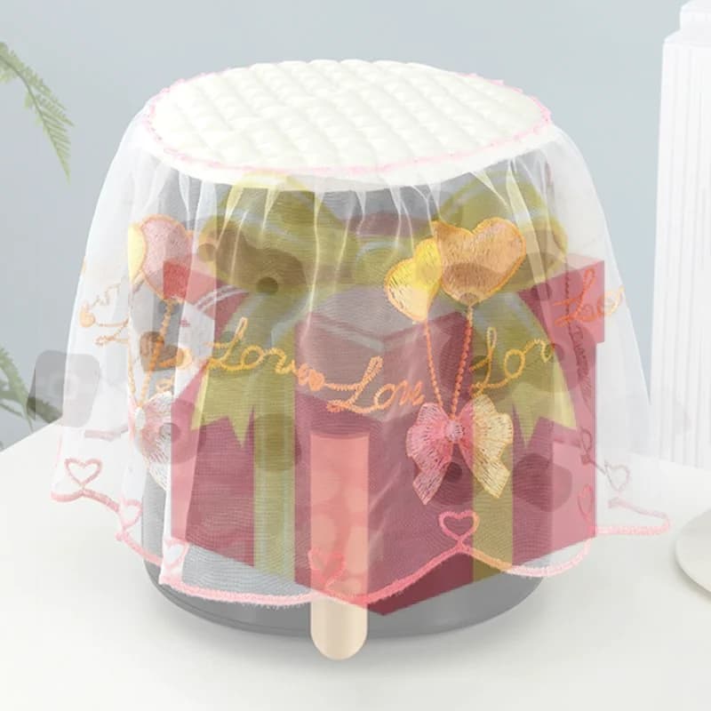 【HG】Copertura universale antipolvere per friggitrice ad aria, copertura antipolvere per pentola elettrica per riso, copertura in tessuto di pizzo per elettrodomestici da cucina e lavanderia