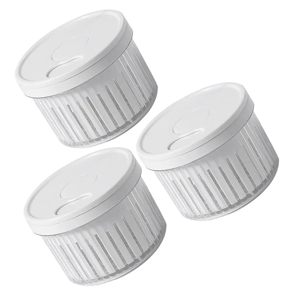 Set di 3 Contenitori Multifunzione per Cipolle, Zenzero e Aglio, Scatole Riutilizzabili per Conservazione in Freezer e Frigorifero, Contenitori per Frutta