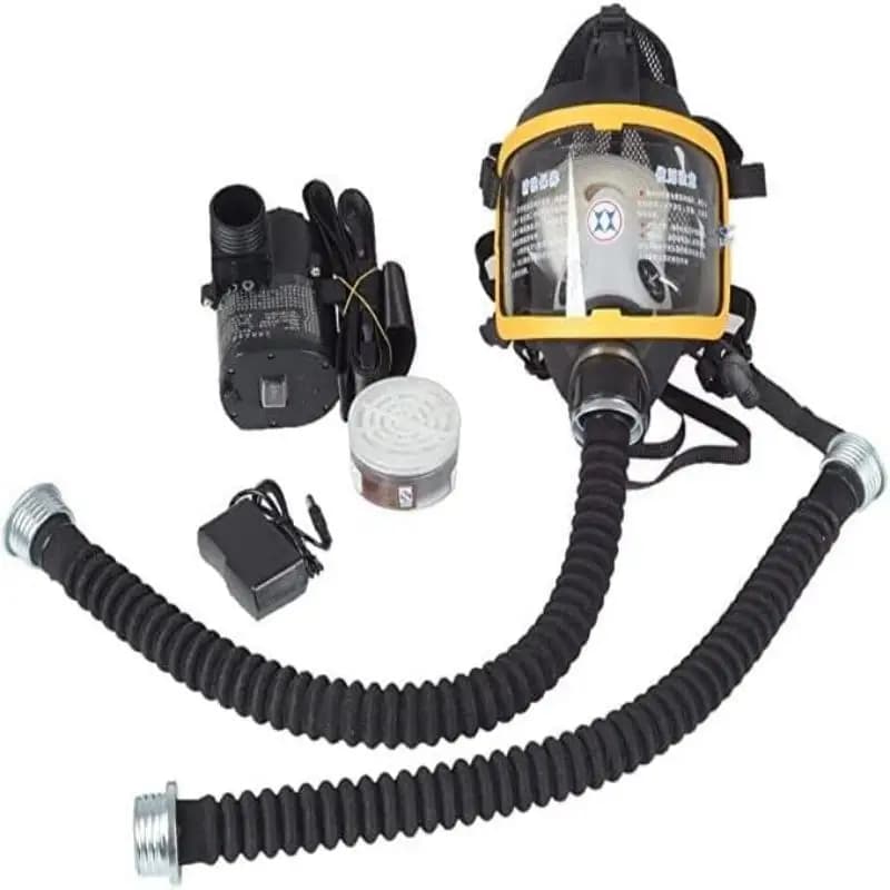 Protezione elettrica a flusso costante Sistema d'aria fornito Maschera antigas Respiratore Sicurezza sul posto di lavoro Fornitore Respiratore maschera antigas a pieno facciale
