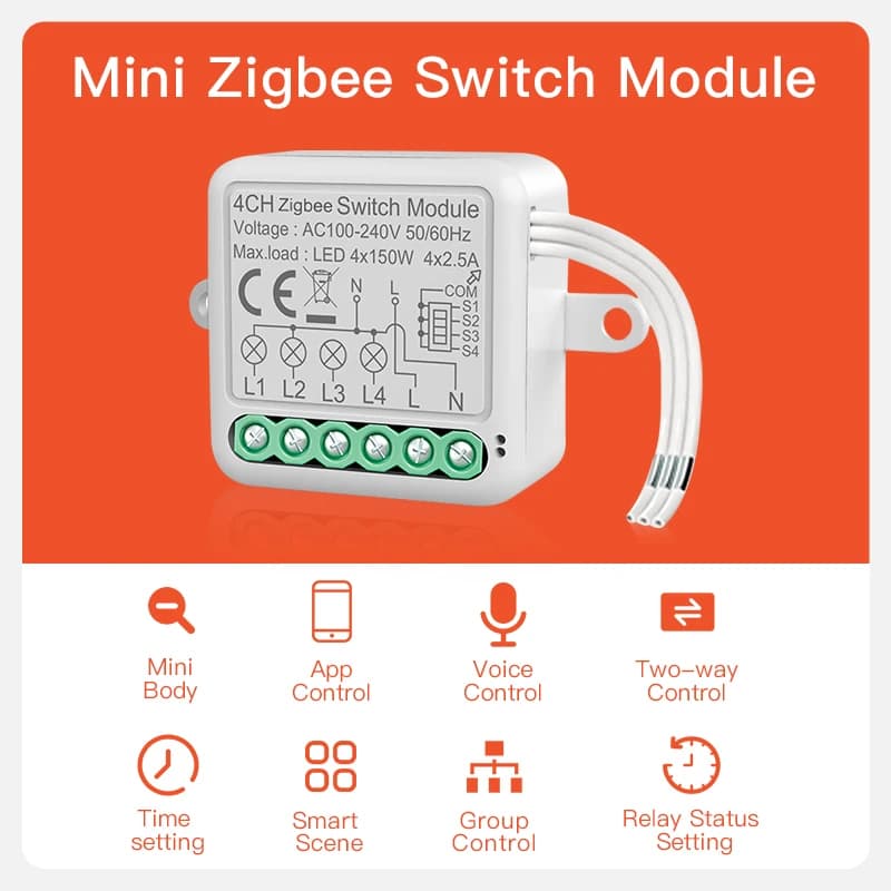 Matter Tuya WiFi Zigbee Mini interruttore per tende Interrupter tapparelle Smart Blind Breaker Module funziona con Alexa Google Home