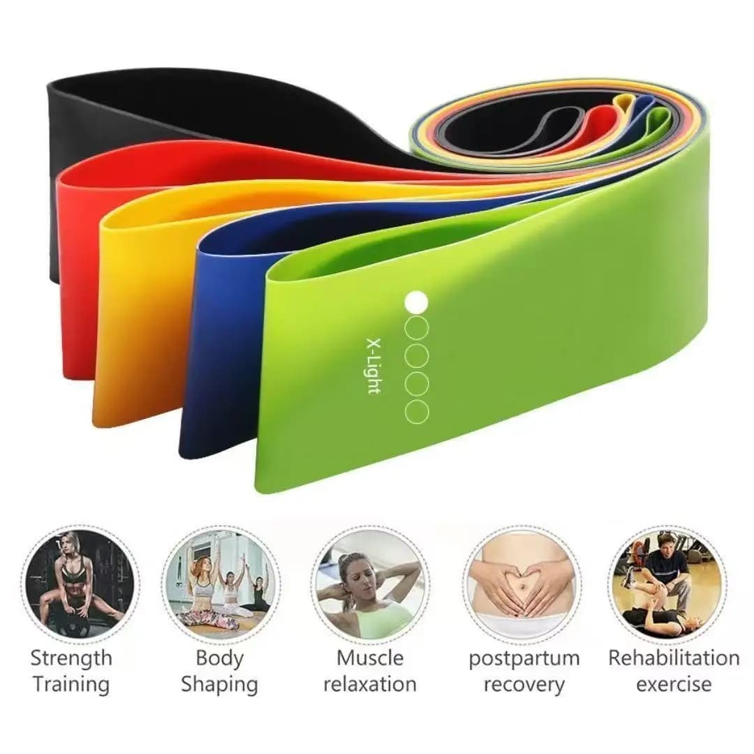 Endurance, Elastic Bands for Training Woman or Man, Set of Bands for Exercises, Physiotherapy, Yoga, Pilates