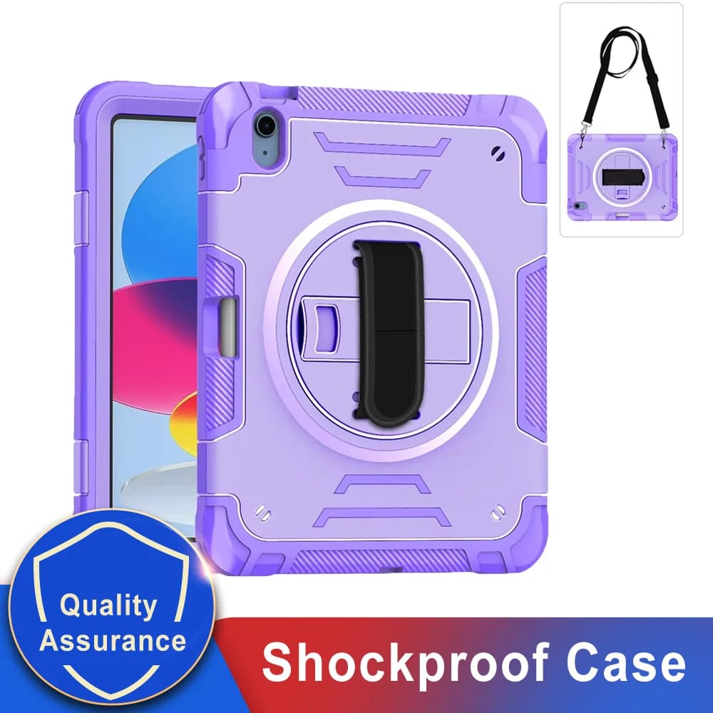 Case for iPad (A16) 11th 11-inch 2025 iPad 10 10.9-inch 2022 Heavy Duty Shockproof Protective Cover with Hand Shoulder Strap