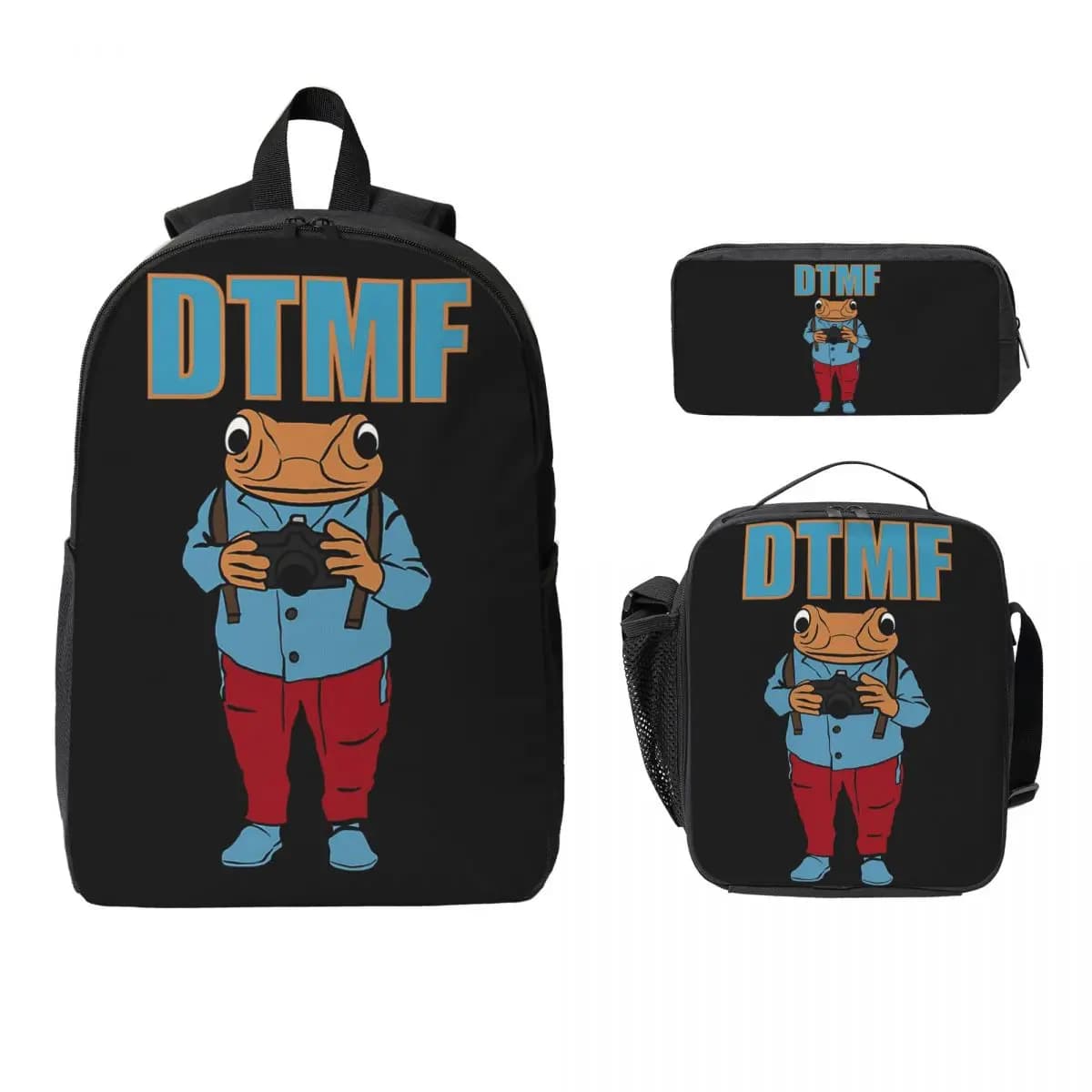 Zaino Bad Bunny DTMF Debi Tirar Mas Fotos, Borsa per Libri, Borsa Scolastica, Borsa per Laptop, Borse a Tracolla, Set 3 Pezzi con Borsa Termica per Pranzo e Astuccio