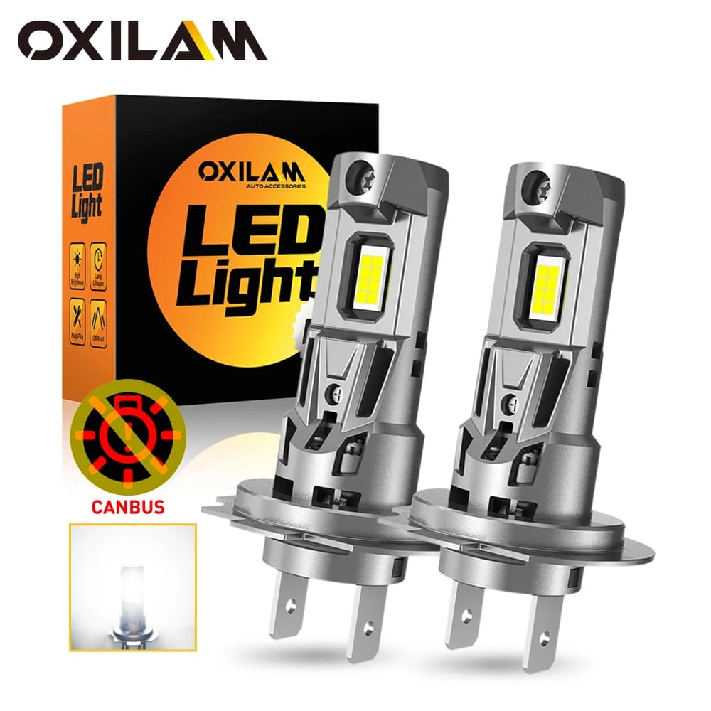 2Pcs 22000LM H7 LED Lights 1:1 Mini Size Head Lamp 120W Canbus for Mercedes Benz W204 W211 Volkswagen Golf 7 MK4 Passat B6 B8