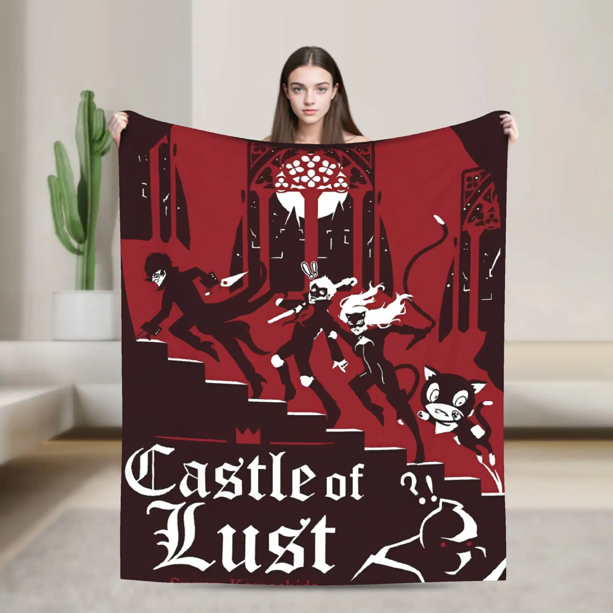 Anime P-Persona 5 Flannel Blanket Super Soft Throw Blanket for Living Room Airplane Travel Fashion Bedspread Sofa Bed Cover