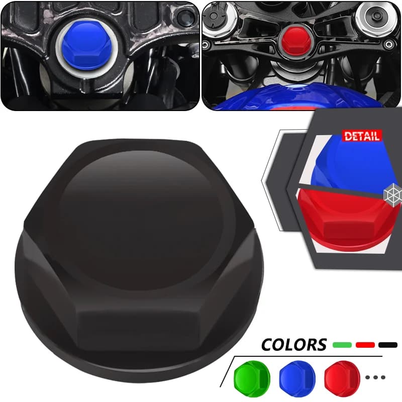 For GSXR1000 2005-2016 GSXR600 GSXR750 2006-2010 Motorcycle Steering Stem Cover Tuerca direccion & Rear wheel axle Screw gsxr