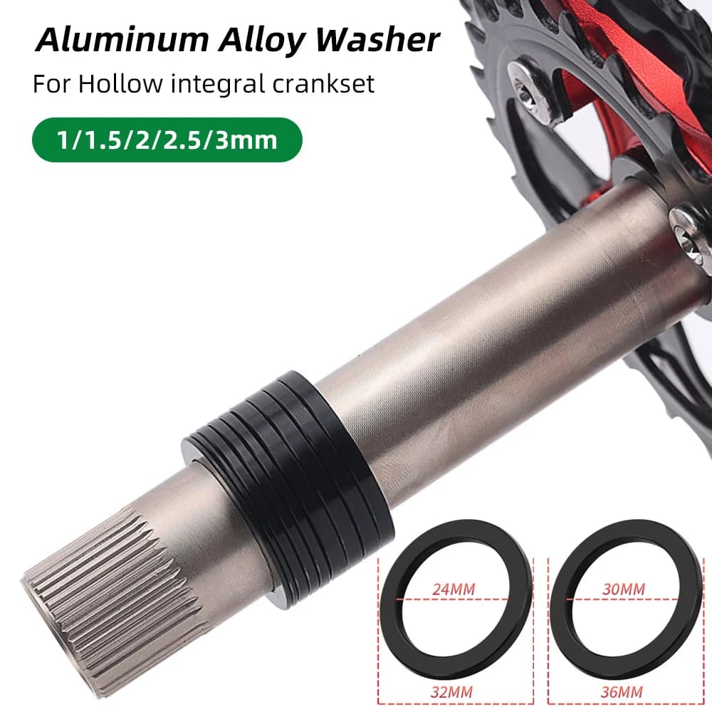 2 pezzi rondelle guarnitura per bicicletta cava in lega di alluminio coperchio pedivella ruota catena distanziatori kit di regolazione strumenti di riparazione ciclismo