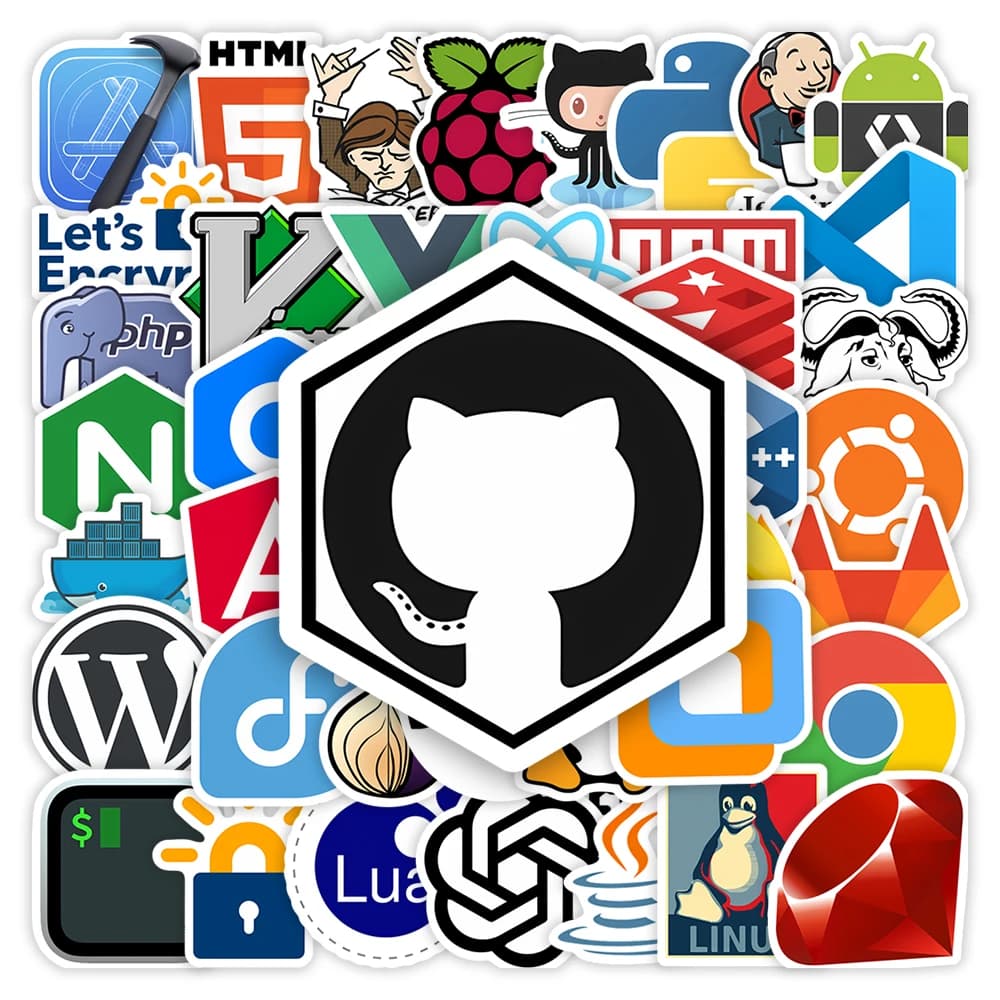 Divertenti adesivi per lo sviluppo Programmazione Java Docker Html Geek Hacker Regalo fai da te Decalcomania impermeabile per laptop Telefono Bagagli decorativi