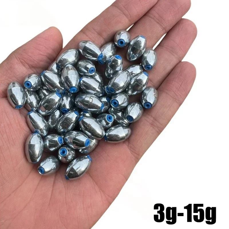 10 pcs/lot League of Olive Oil Horse Fishing 3g/4g/5g/6g/7g/8g/9g/10g/15g Carbon Steel Fishing Weights Fishing Accessories for Fishing