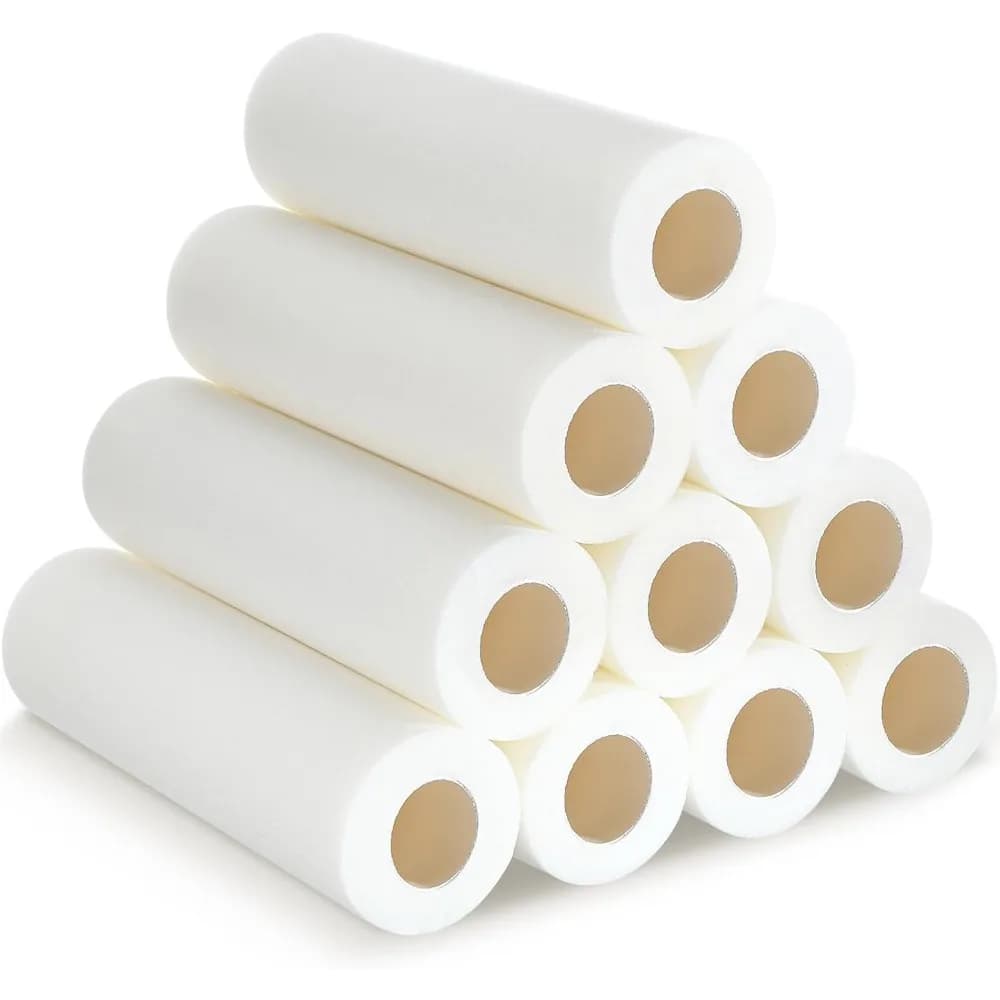 Set di 10 Rulli per Pittura in Schiuma ad Alta Densità da 9 Pollici per Porte, Pareti, Armadi e Soffitti, Finitura Liscia e Uniforme