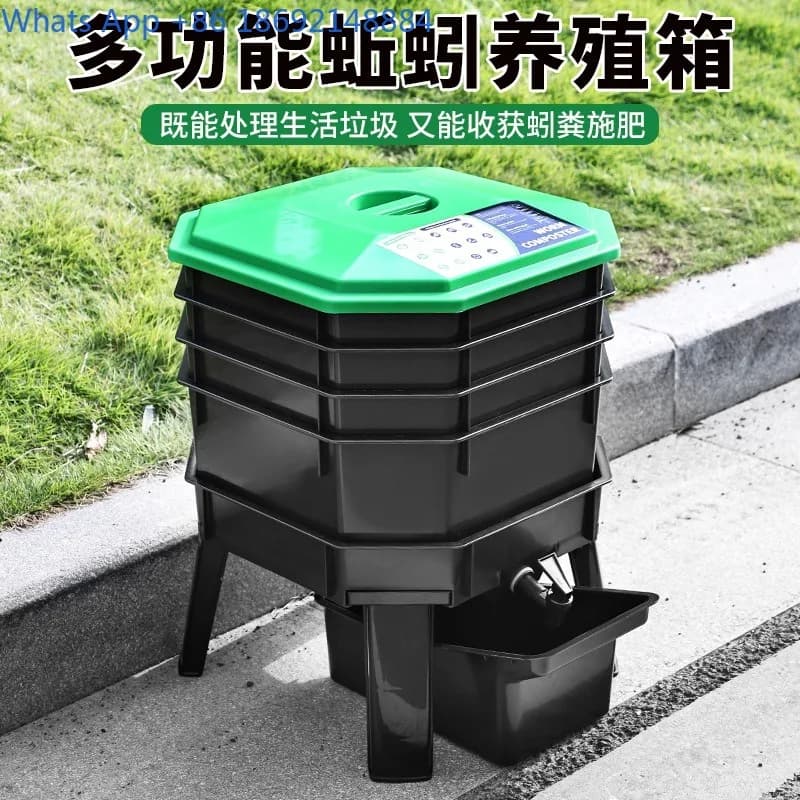 Scatola per allevamento di lombrichi Cucina Rifiuti compost Lombrico Contenitori per compost Fermentazione Scatola per compost Fermentazione Allevamento Vassoio quadrato