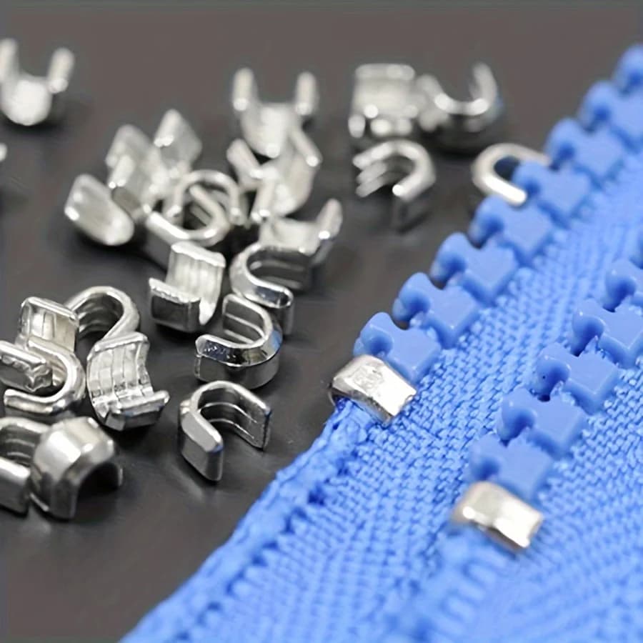 Set di tappi con cerniera in metallo da 200 pezzi: lega di alluminio premium, facile installazione, ideale per giacche, borse, riparazioni di calzature
