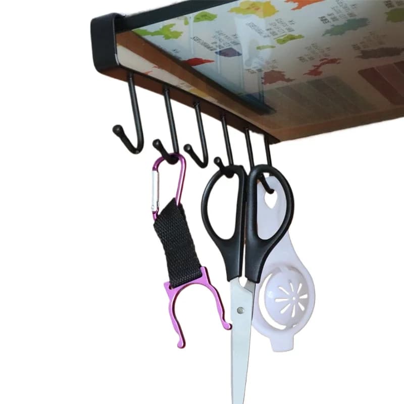 Seamless clothes hanger for kitchen cabinet, iron clothes hanger without cloaks, scarve partition, shelf for organization and storage