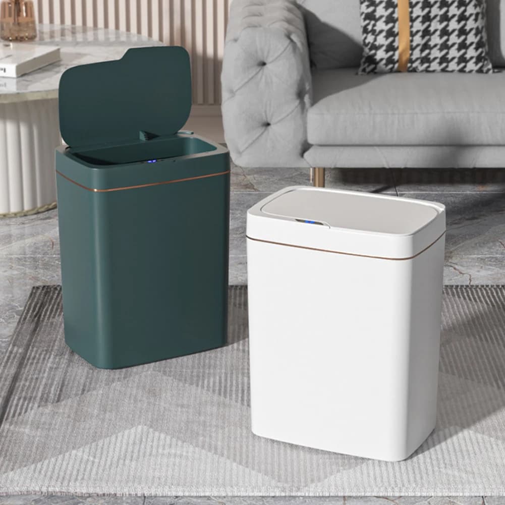 15/18L Intelligente Touchless Pattumiera Impermeabile Auto Sensore di Movimento Pattumiera Pattumiera Silenzioso per Cucina Bagno Camera Da Letto