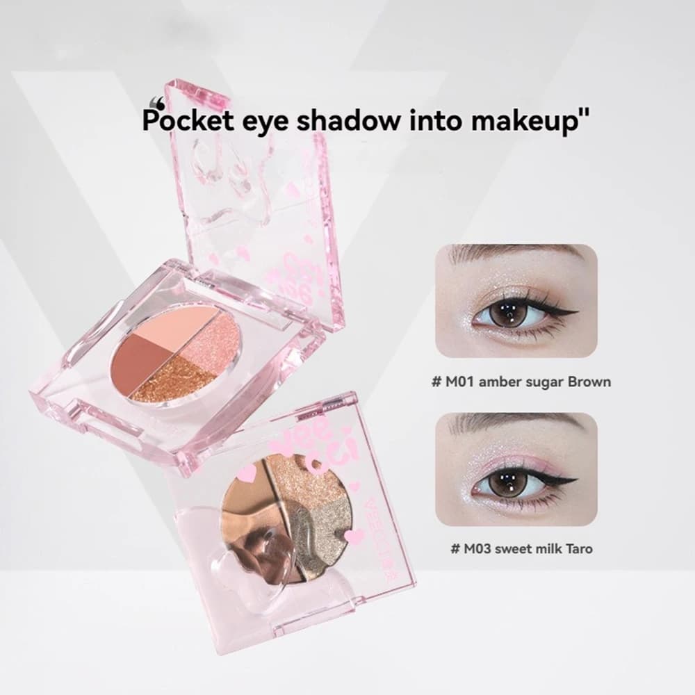 Palettes of glossy highlighters 4 IN 1 Splendid glittered shadows Luccicanti perlescent long-lasting Illumina tan makeup