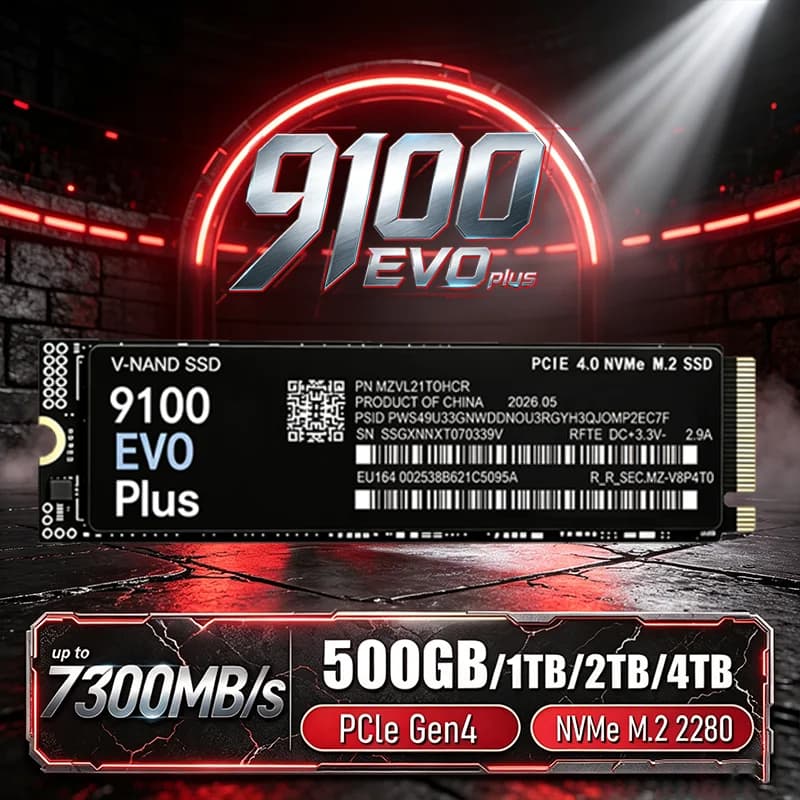 9100EVO Plus NVMe M.2 2280 Original SSD 500GB 1TB 2TB 4TB 7300MBs TLC NAND high speed storage for PS5 laptop desktop low power