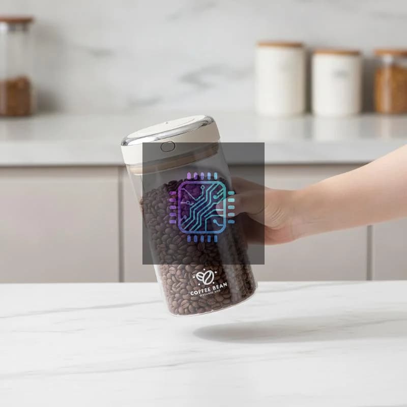 Vacuum Sealed Coffee Bean Storage Jar with Date Tracker & Waking Bean Valve Durable Airtight Canister for Home Coffee Bar Use
