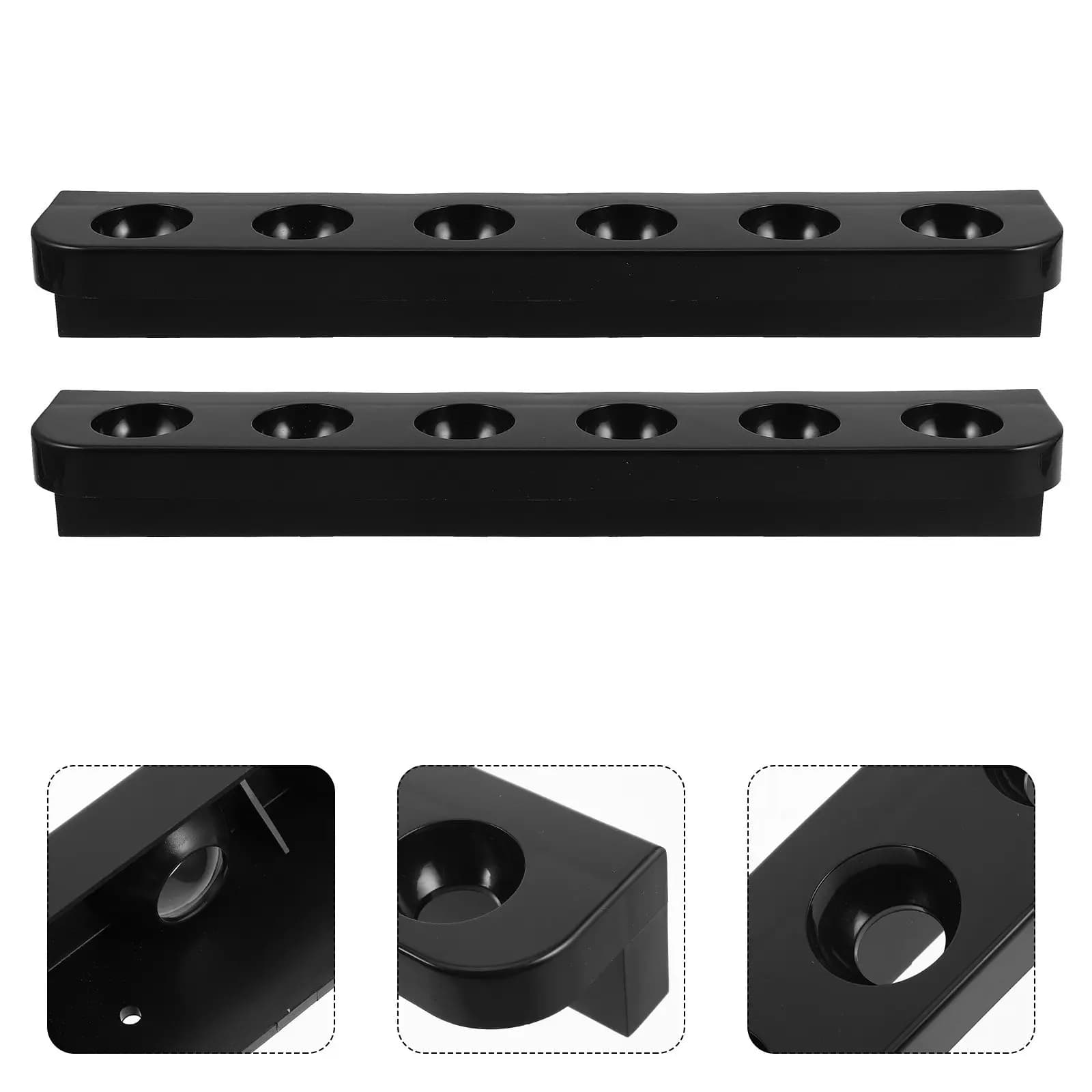 1 Paio di Supporti in Plastica Multifunzionali per Stecche da Biliardo, Porta Stecche a Sei Fori da Parete, Attrezzatura per Biliardo