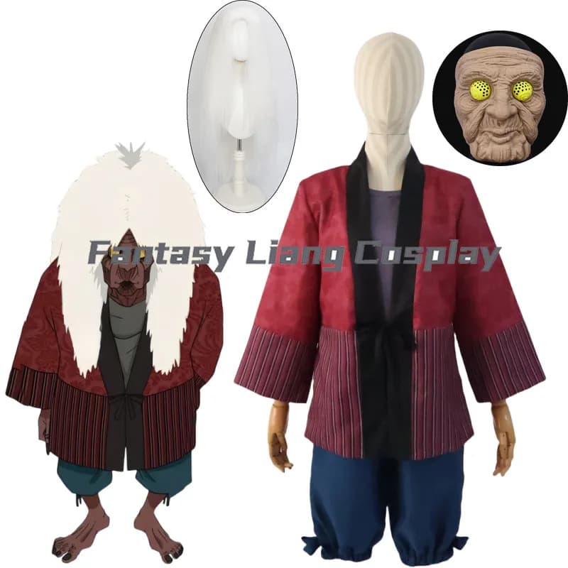 Anime Turbo Granny Cosplay Costume Wig 3D Printing Base Mask For Men Women Halloween Festivel Carnival Party Dress Up