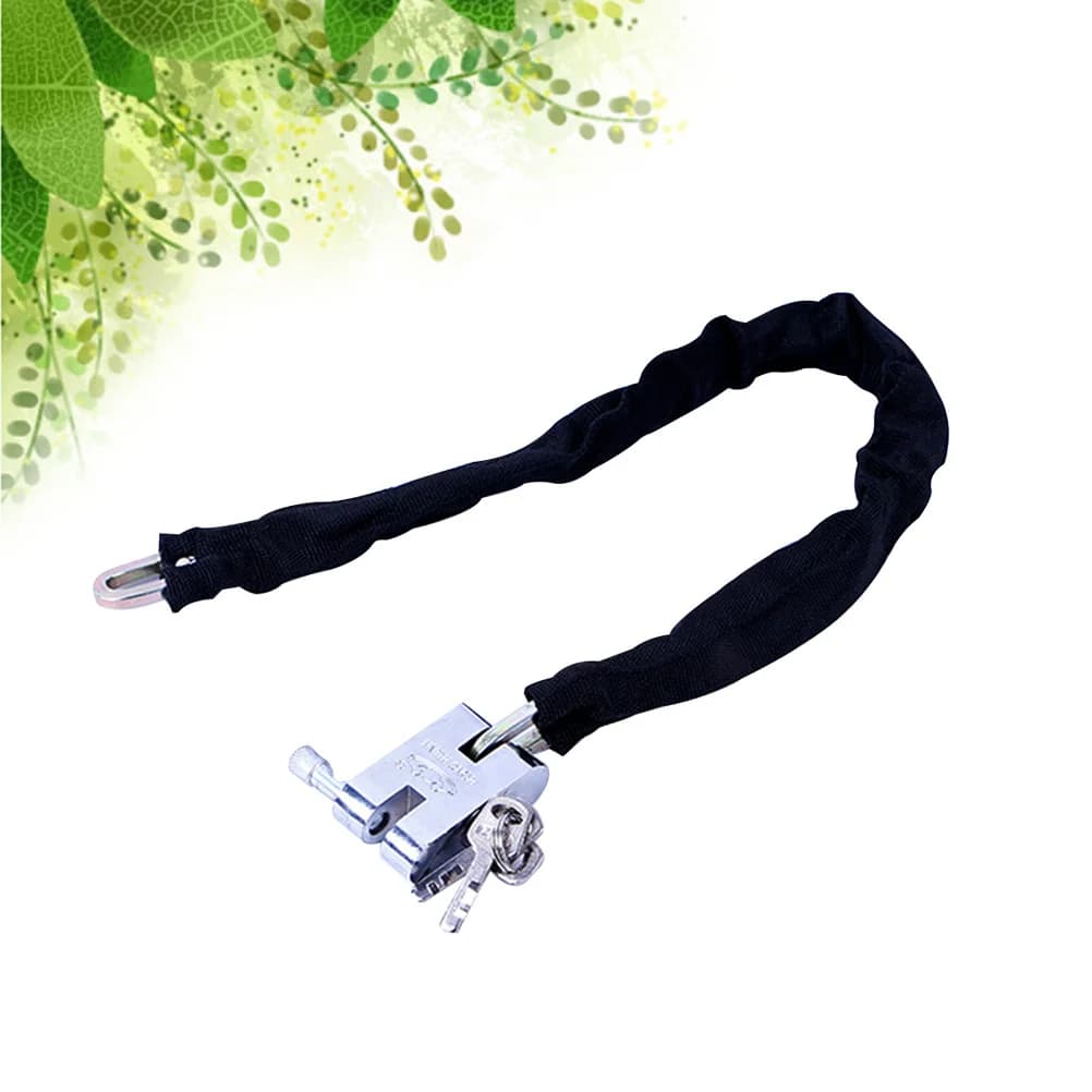 Lucchetto a Catena Resistente con Cavo Intrecciato in Acciaio Inox 130Cm per Sicurezza Ciclismo all'Aperto Antifurto Leggero Portatile