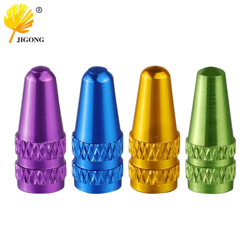 Anti-dust aluminum alloy valve cap for multi-color mountain biking French style tyre valve cover